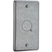 Steel City by ABB One Gang Utility Box Cover, 4"L x 2-1/8"W x 1/4"Raised, Pre-Galvanized Steel