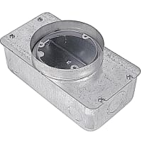 Steel City by ABB Two Gang Recessed Floor Box, 8-13/16"L x 4-11/16"W x 3-5/8"D, Galv Steel