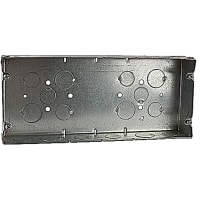 Steel City by ABB Four Gang Box, 4-9/16"L x 8-3/4'W x 1-13/16"D, 1/2" Knockouts, Galv-Steel