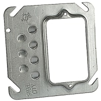 Steel City by ABB One Gang Square Device Cover, 4" Square x 1/4"Raised, GalvSteel