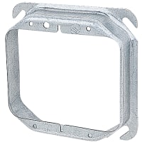 Steel City by ABB Two Gang Square Device Cover, 4" Square x 1"Raised, GalvSteel