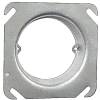 Steel City by ABB Two Gang Square Device Cover, 4" Square x 1.25"Raised, GalvSteel