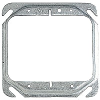 Steel City by ABB Two Gang Square Device Cover, 4"Sq x 1/4" Raised, GalvSteel