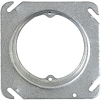 Steel City by ABB Two Gang Square Device Cover, 4"Sq x 1/2" Raised, GalvSteel, Tapped Ears