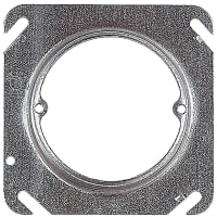 Steel City by ABB Two Gang Square Device Cover, 4"Sq x 5/8" Raised, GalvSteel, Tapped Ears