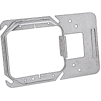 Steel City by ABB Two Gang Box Support Cover, 4"sq x .5" Raised, GalvSteel