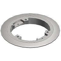 Steel City by ABB One Piece Carpet Plate for Flush Service Floor Boxes, 5-11/16" Diameter, Alum