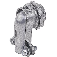 Steel City by ABB Connector, Non-Insulated 90 Deg. Clamp-Type, 3/4", 2.27"L, Die Cast Zinc