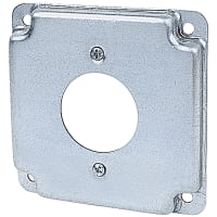 Steel City by ABB Square Box Surface Cover, 5 Cubic Inches, 4"Square x 1/2"Deep, Galvanized Ste