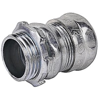 Steel City by ABB Compression Connector, 1/2", Steel, For use with EMT Conduit