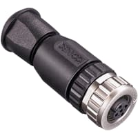 Steute Accessory, Connector for Steute Wireless Transmitter, 4 Pole, Straight M12X1 Plug