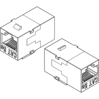 Stewart Connector Cat5e Keystone Coupler Jack, Unshielded, 8 Position, Plastic Insert