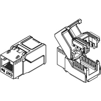 Stewart Connector Tool-Less Keystone Jack, Cat5e, Unshielded, IDC Termination, 22-24 AWG