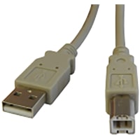 Stewart Connector USB 2.0 Cable, A Male to B Male, 6 Ft Length, Shielded, Beige, SC-2AB Series