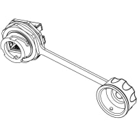 Stewart Connector CAT6 Panel Mount Jack, Unshielded, IP67, 8 Position, Circular Bayonet Style