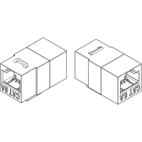 Stewart Connector Cat6A Keystone Coupler Jack, Unshielded, 8 Position, Plastic Insert