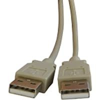 Stewart Connector USB 2.0 Cable, A Male to A Male, 6 Ft Length, Shielded, Beige, SC-2AA Series