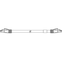 Stewart Connector Cat5e Cable Assembly, SF-UTP, 3 Ft, TPE Jacket, Teal, 4 Pair, BM Series