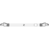 Stewart Connector Cat5e Cable Assembly, SF-UTP, 1 Ft, TPE Jacket, Teal, 4 Pair, BM Series