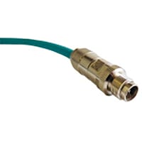 Stewart Connector Double Ended In-Series Cordset, M12 Male to Male, X Coded, CAT6a, TPE, 7 Feet