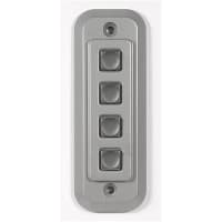 Storm Interface Keypad;Anti-Vandal;4 Key;Blank Key;Chromed Die-Cast Zinc;IP65;Permanent Legends