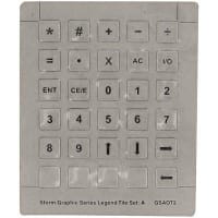 Storm Interface Accessory;Keypad Tile Set A;Set of 30;Use with GSX Series Keypads