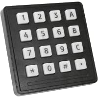 Storm Interface Keypad;Rugged;16 Key;Non-Illuminated;White w/Black Markings;IP65 Sealed