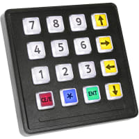 Storm Interface Keypad;Rugged;16 Key;Illuminated;Includes Tile Set A:Arrows, #'s, Symbols;IP65