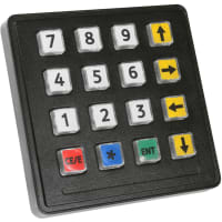 Storm Interface Keypad;Rugged;16 Key;Non-Illuminated;Includes Tile Set A:Arrows, #'s, Symbols;IP65