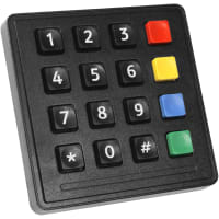 Storm Interface Keypad;Rugged;16 Key;Non-Illum.;Color Coded (Red/Yllw/Grn/Blu w/Blk/Wht 0-9 Num)