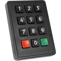 Storm Interface Keypad;Rugged;12 Key;IP65;Non-Illum; Color Coded (Red, Green & Blk/Wht 0-9)