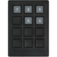 Storm Interface Keypad;Silicone Rubber;IP67;12 Key;Customizable Legends;Black;24VDC;50mA