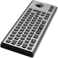 Storm Interface Keyboard, w/Trackball, USB-PS/2, SST, 63 Keys/Blk Plast, Vandal Resistant, IP65 Sealed