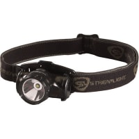 Streamlight Enduro with alkaline batteries. Visor Clip and Elastic Strap. Black