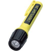 Streamlight 3N LED with White LEDs and alkaline batteries. Clam packaged. Yellow