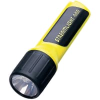 Streamlight 4AA with alkaline batteries. Clam packaged. Yellow