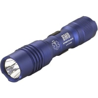 Streamlight ProTac EMS. Clam packaged. Includes 1 "AA" alkaline battery and holster. Blue