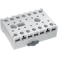 Struthers-Dunn Relay Socket, 14 Pin, 6 Pole, DIN/Panel Mount, 600V, 10A, UL Recognized, CSA Certified