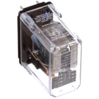 Struthers-Dunn Relay, 10 A, 125 VAC, 110/125 VDC, DPDT, 20 mA (Cold), 16 mA (Hot), Plug-In