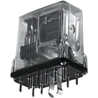 Struthers-Dunn Relay, 10 A, 120 VAC, 24 VDC, DPDT, 3.062 in. L x 1.468 in. W x 3.406 in. H