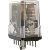 Struthers-Dunn Relay, 10 A, 120 VAC @ 5 A/125 VDC @ 0.5 A, 24 VDC, DPDT & 2 NO, 96 mA, Plug-In