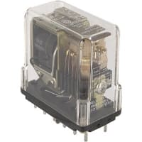 Struthers-Dunn Relay, 10 A, 120 VAC at 5 A/125 VDC at 0.5 A, 125 VDC, DPDT, 1 NO, 1 NC, 20 mA