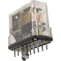 Struthers-Dunn Relay, 10 A, 120 VAC @ 5 A/125 VDC @ 0.5 A, 24 VDC, 4PST-NO & DPST-NC, 96 mA