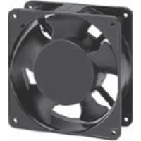 Sunon Fans Fan, AC, 115V, 120x120x38mm, Sq, 95/115CFM, 22/20W, 44/49dBA, 3100RPM, Wire Leads