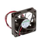 Sunon Fans DC Fan, Brushless, 24V, 22.8 CFM, 0.96W, 40mA, 29.2 dB(A), 60x60x15mm, Leadwires