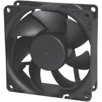 Sunon Fans DC Fan, 24V, 80x80x25mm, 33CFM, 1.2W, 28dBA, 2600RPM, Wire Leads