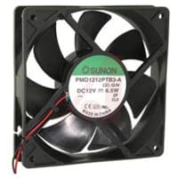 Sunon Fans AC Fan, 115V, 120x120x25mm, 66/80CFM, 19/18W, 44/48dBA, 2500RPM, Wire Leads