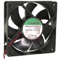 Sunon Fans AC Fan, 115V, 120x120x25mm, 64/78CFM, 19/18W, 43/46dBA, 2300RPM, Wire Leads