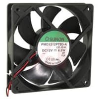 Sunon Fans AC Fan, 115V, 120x120x25mm, 76/70CFM, 11/11W, 38/36dBA, 2200RPM, Wire Leads