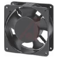 Sunon Fans Fan, AC, 115V, 120x120x38mm, Sq, 85/100CFM, 22/20W, 42/48dBA, 2900RPM, Wire Leads